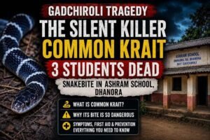 The Silent Danger of the Common Krait: A Tragedy That Has Left Gadchiroli Grieving
